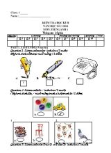 Đề kiểm tra học kì II Tiếng anh lớp 1 - Năm học 2013-2014